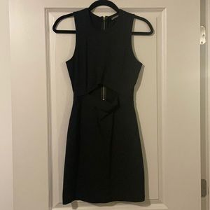 Black Express Fitted Dress with cutout